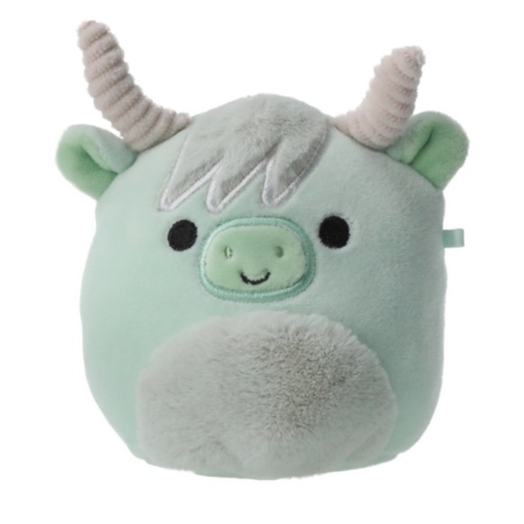 Squishmallows Other Nwt 45 Iver The Mint Green Highland Cow Easter